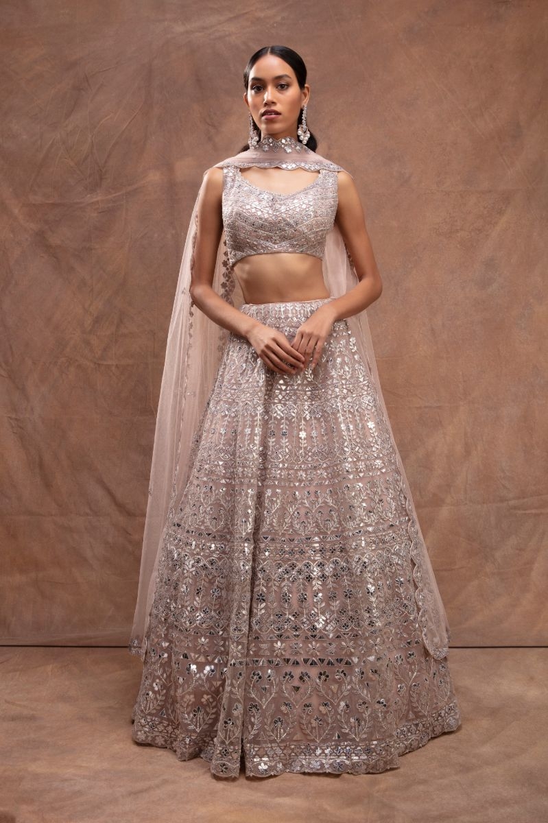 BEIGE EMBROIDERED LEHENGA 