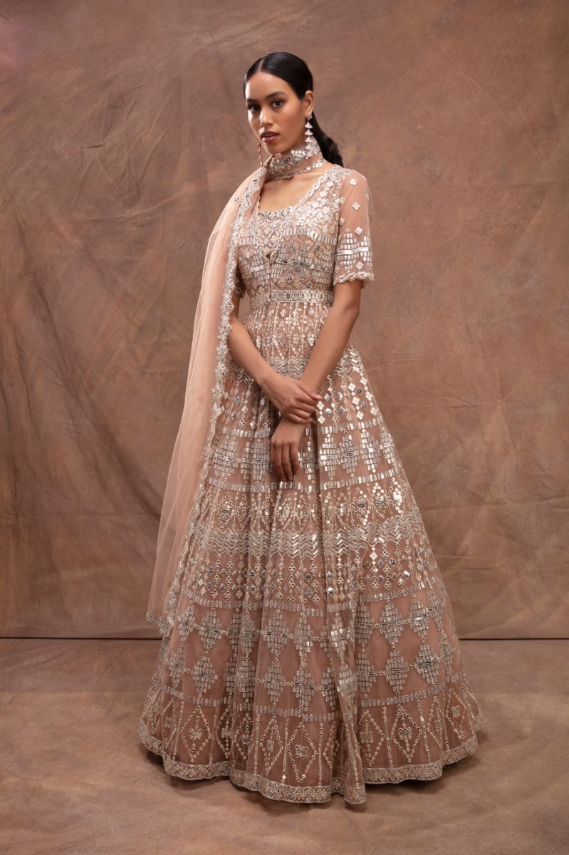 GOLD EMBROIDERED JACKET LEHENGA SET