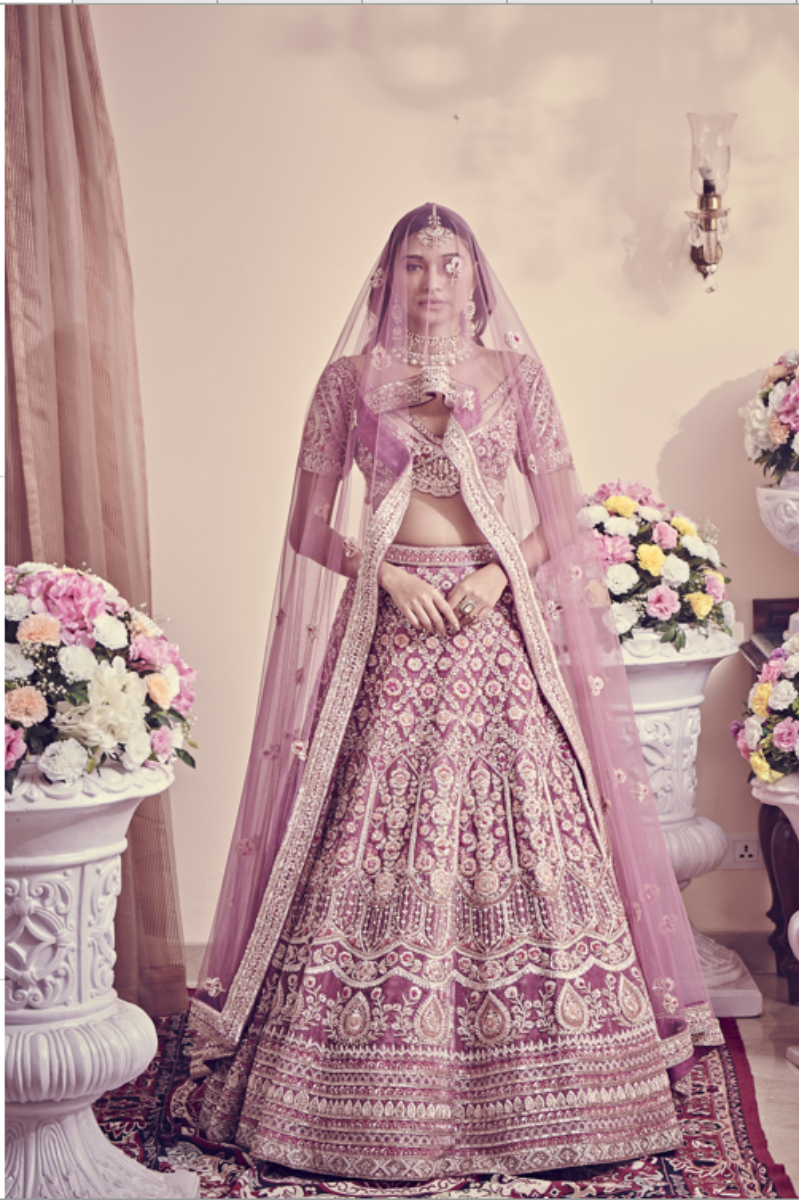 DULL MAGENTA LEHENGA