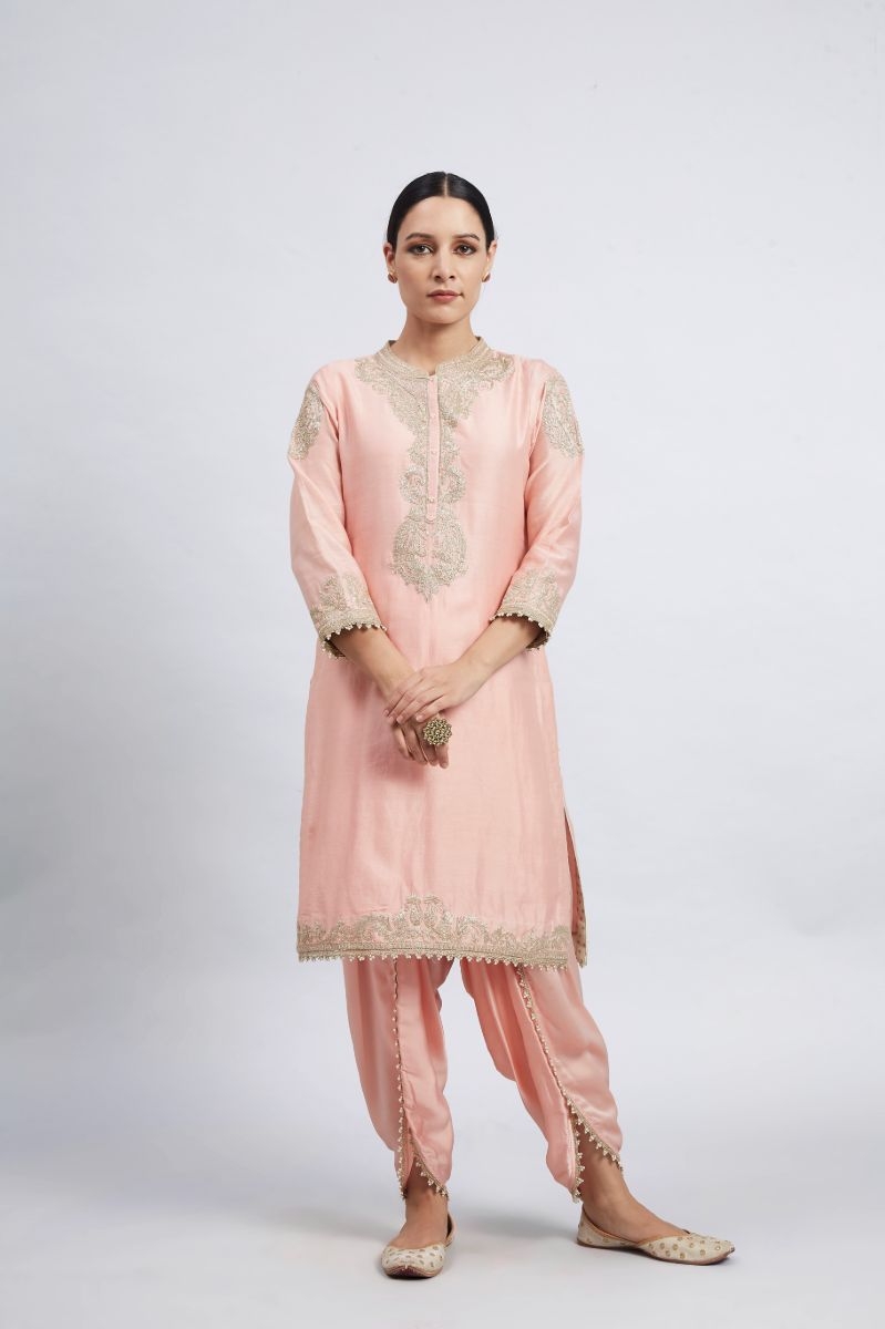 CARNATION PINK DHOTI KURTA SET