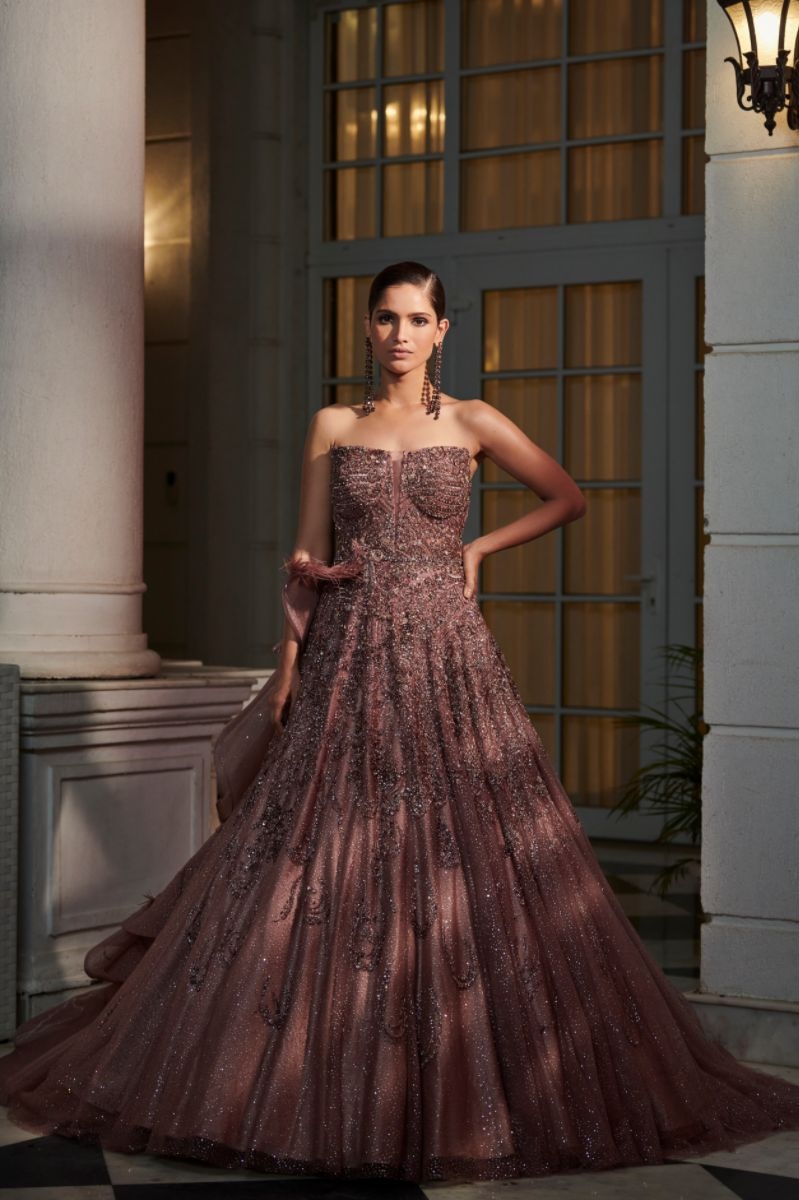 CLARET OMBRE BRIDAL GOWN