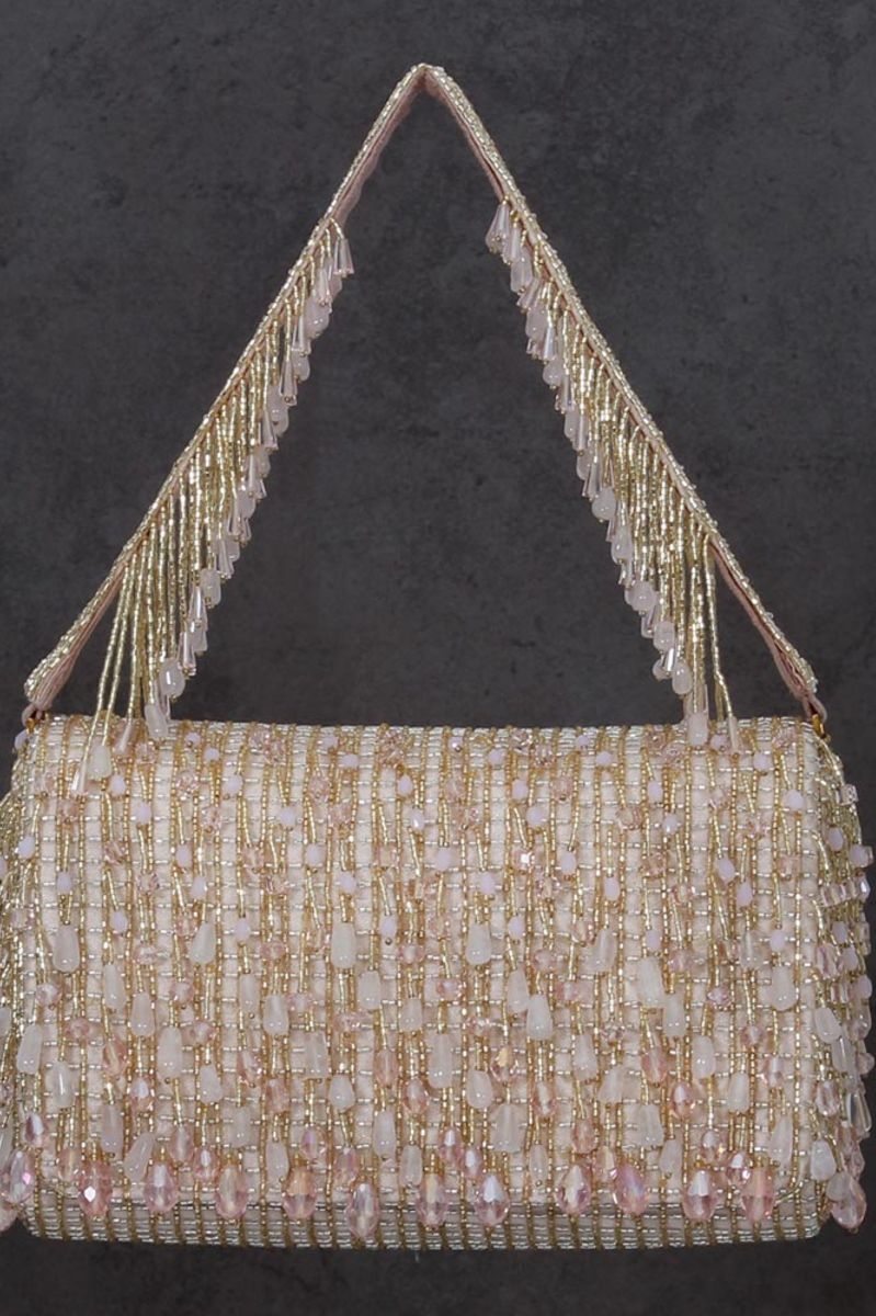 OPAL FLAPOVER CLUTCH BLUSH WITH HANDLE