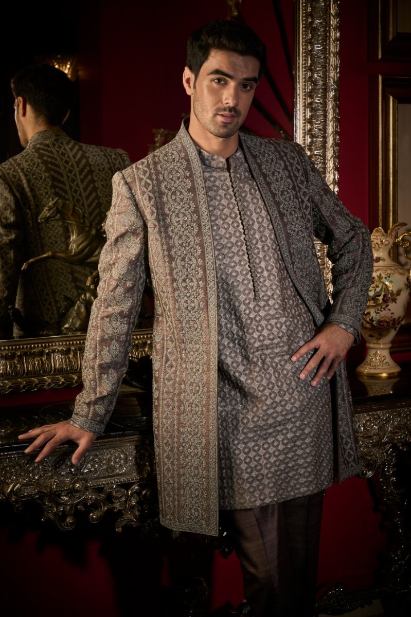 SG Ash Grey Open Jacket Set