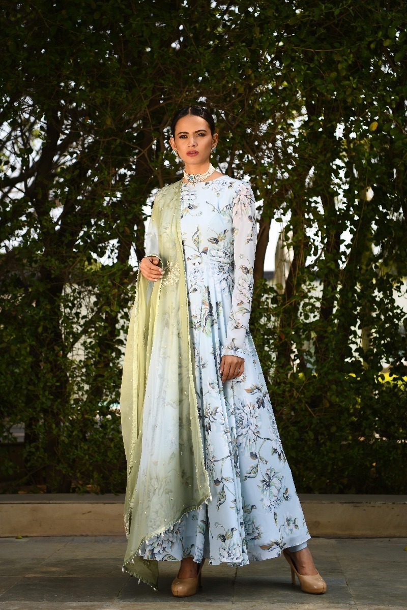 Dusty Rose Designer Heavy Embroidered Wedding Anarkali Suit | Saira's  Boutique
