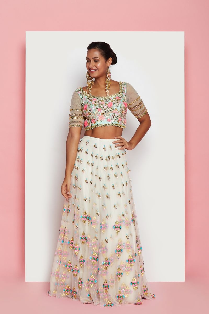 PEARL IVORY LEHENGA SET
