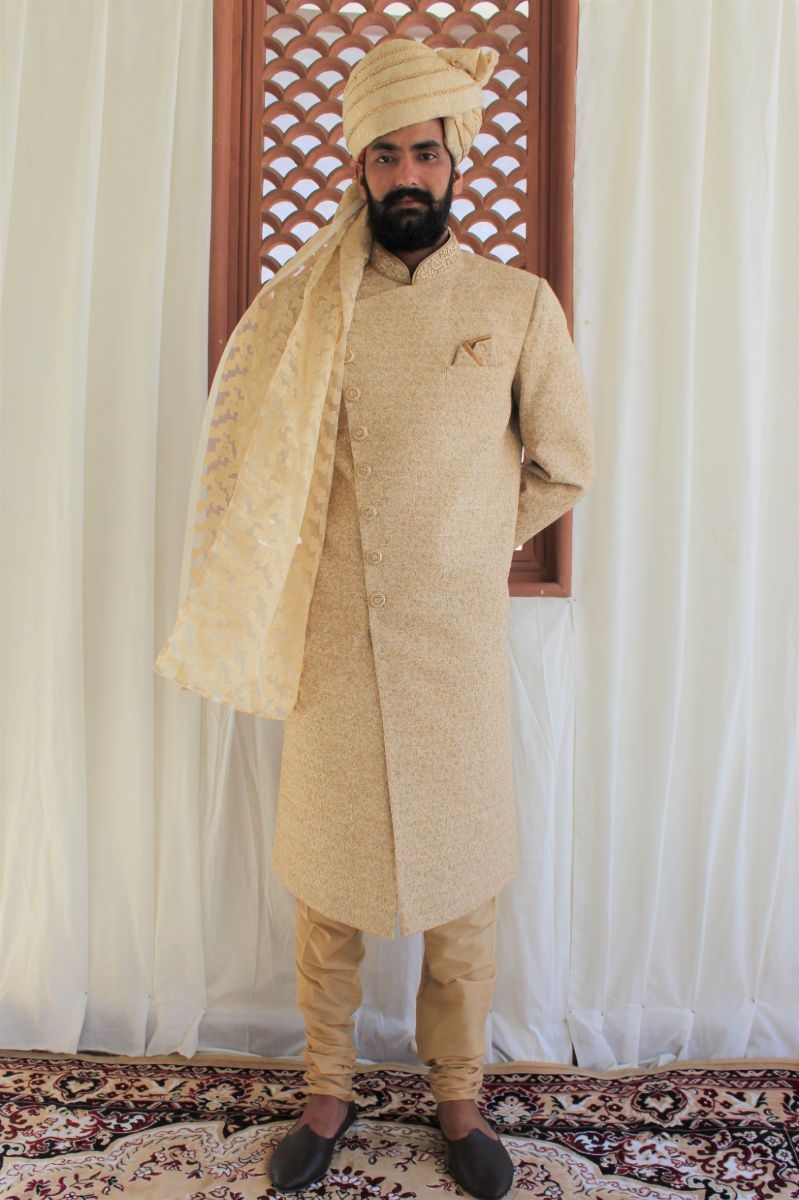 GOLD EMBROIDERED SHERWANI SET