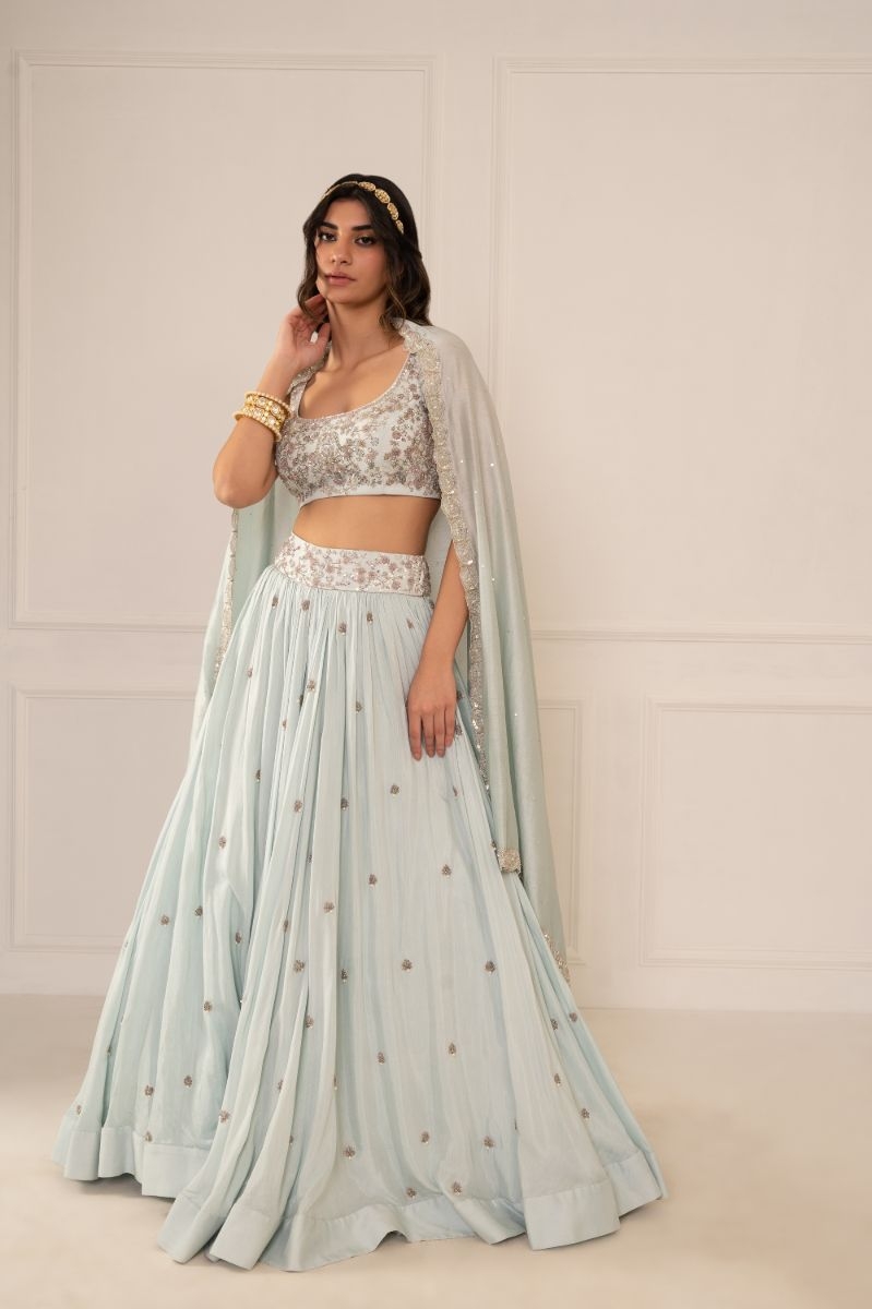 ICE BLUE LEHENGA SET