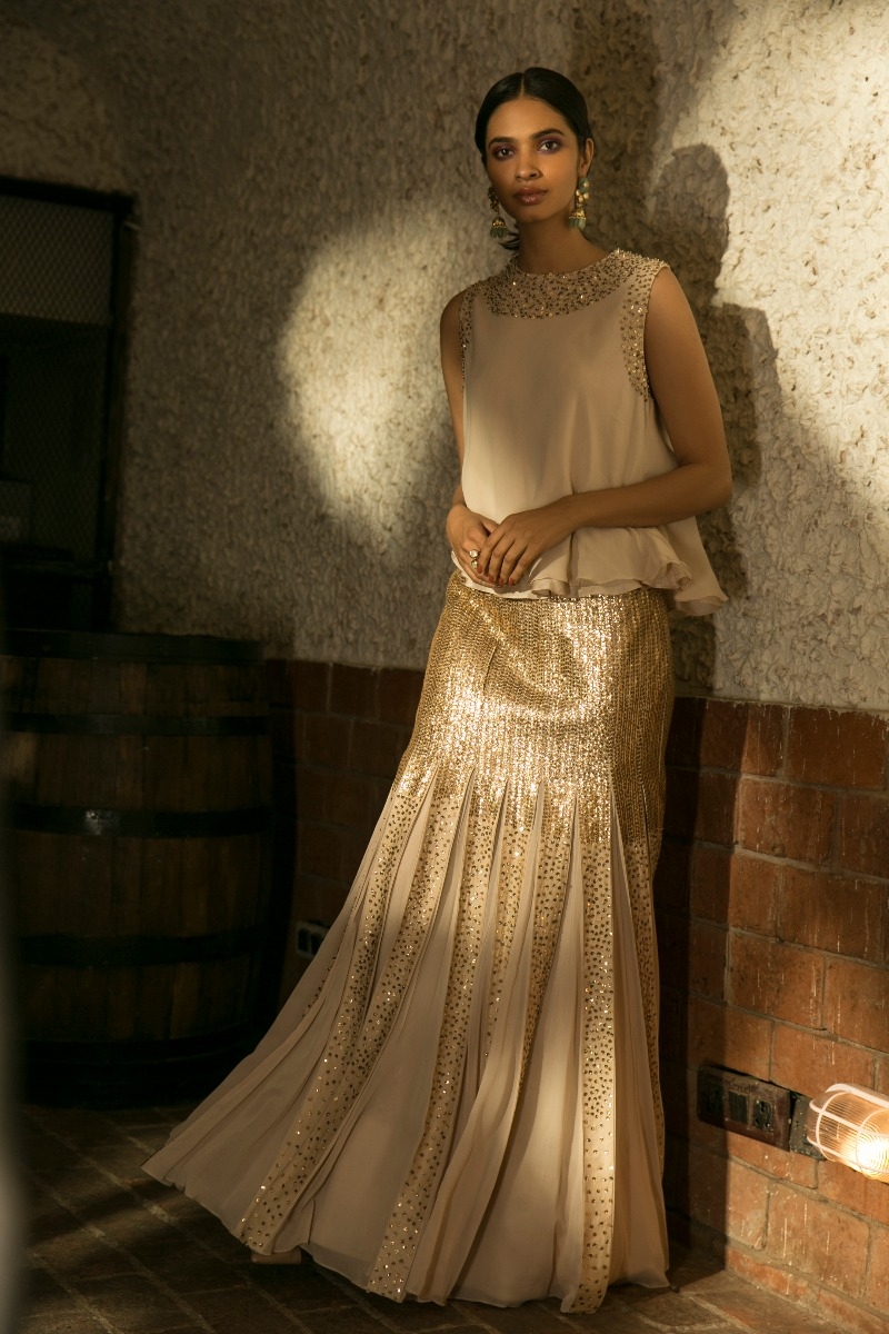 IVORY MERMAID SKIRT AND TOP