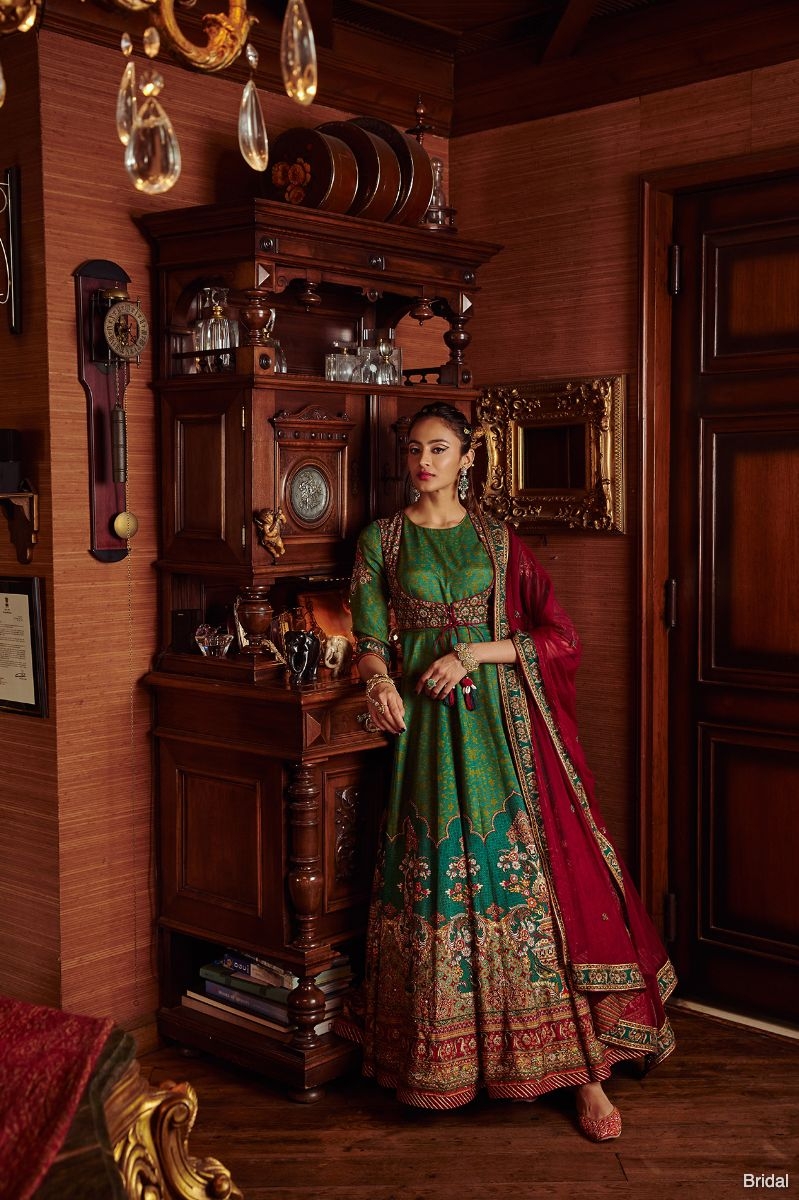Mumtaz Green Anarkali Suit