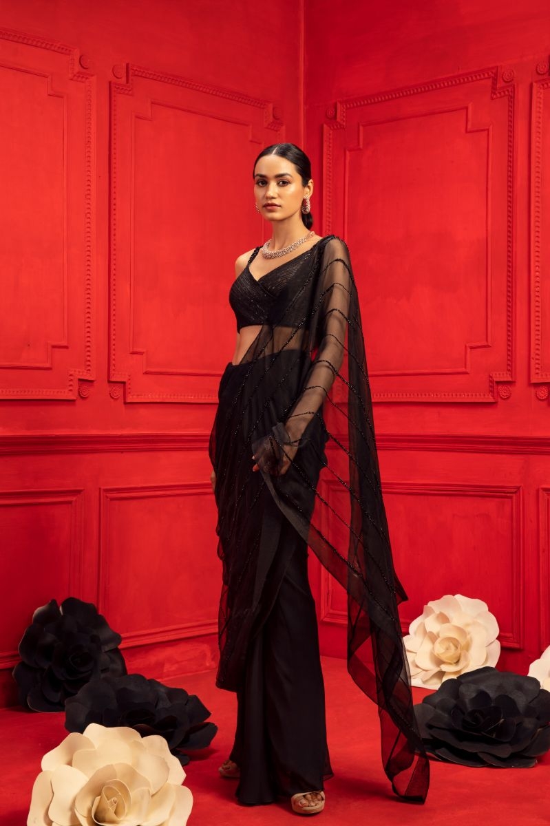 Mahima Mahajan Black Saree