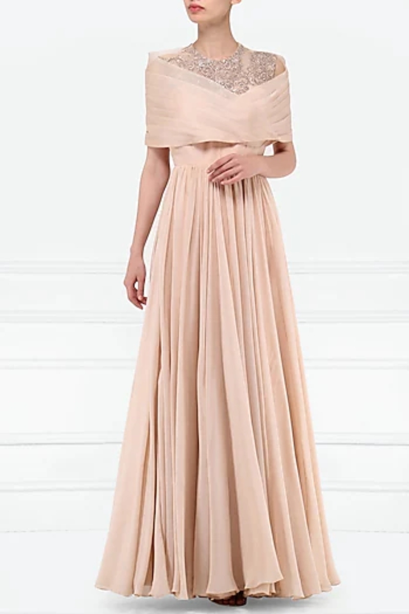 MAUVE EMBROIDERED GOWN