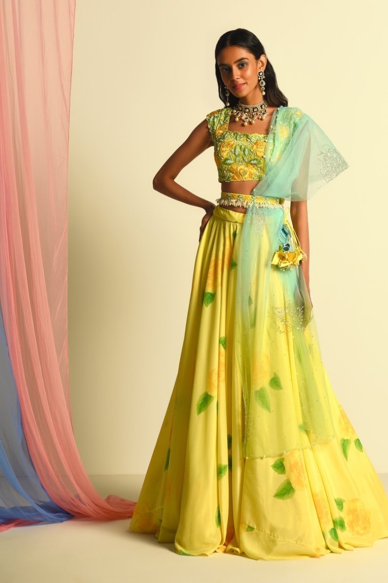 LEMON YELLOW LEHNGA SET